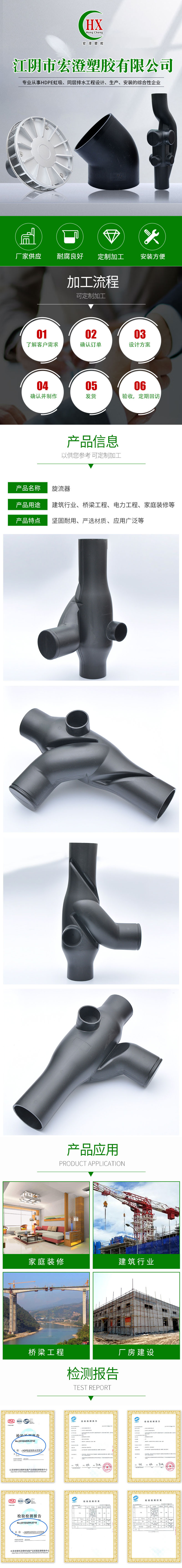 廠家供應排水管旋流器 量大從優 旋流器 給水管配件