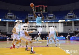 2024欧洲杯完整赛程表格,2024年欧洲杯在哪里举行