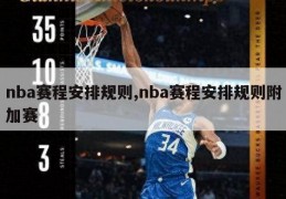 nba赛程安排规则,nba赛程安排规则附加赛