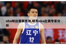 nba明日赛事预测,明天nba比赛专家分析