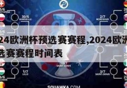 2024欧洲杯预选赛赛程,2024欧洲杯预选赛赛程时间表