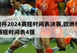 欧洲杯2024赛程时间表决赛,欧洲杯2021赛程时间表4强